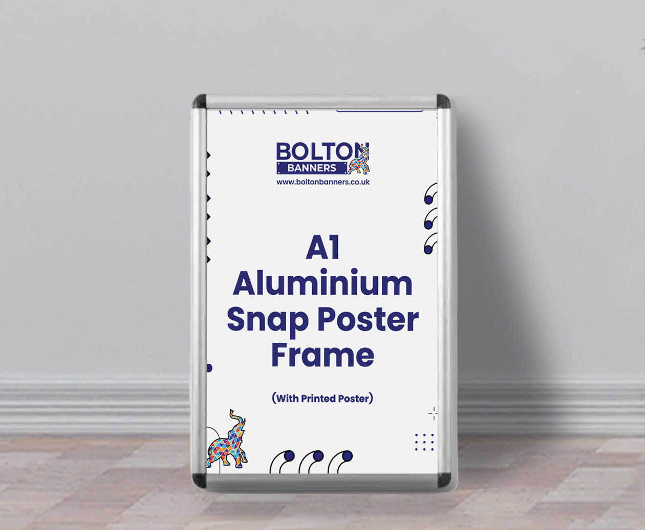 A1 Aluminium Snap Poster Frame (With Printed Poster)