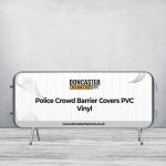 Police Crowd Barrier Covers PVC Vinyl