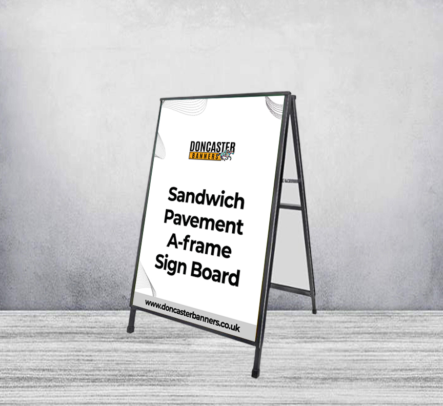 Sandwich Pavement A-frame Sign Board 900mm x 600mm (with Printed Graphics)